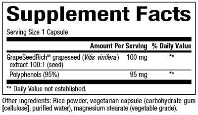 Natural Factors Grape Seed Extract 100mg 90 Capsule