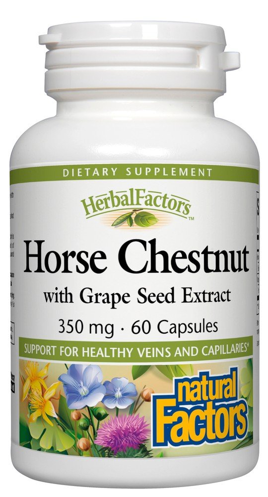 Natural Factors Horse Chestnut 300mg With Grape Seed 50mg 60 Capsule