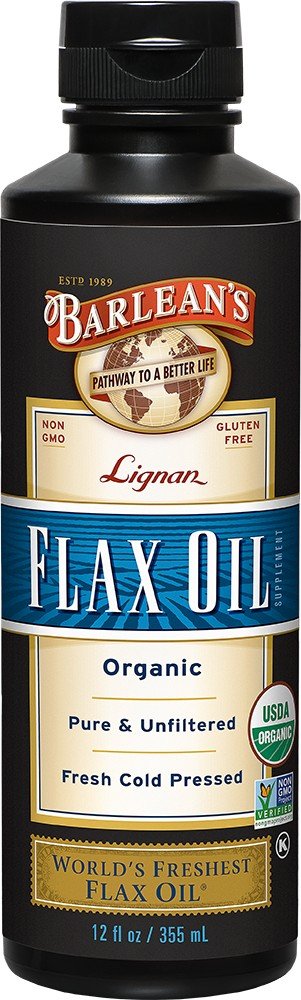Barlean&#39;s Organic Lignan Flax Oil 12 oz Liquid