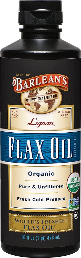 Barlean's Organic Lignan Flax Oil 16 oz Liquid