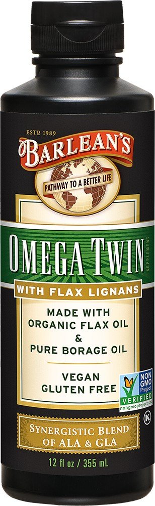 Barlean&#39;s Lignan Rich Omega Twin (Flax/Borage Combo.) 12 oz Liquid