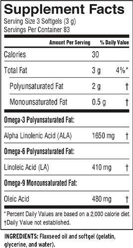 Barlean&#39;s Flax Oil 250 Softgels