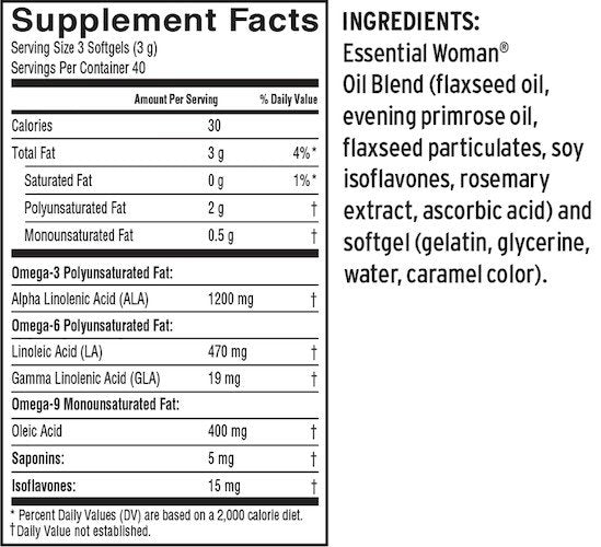 Barlean&#39;s The Essential Woman 1000mg 120 Softgels