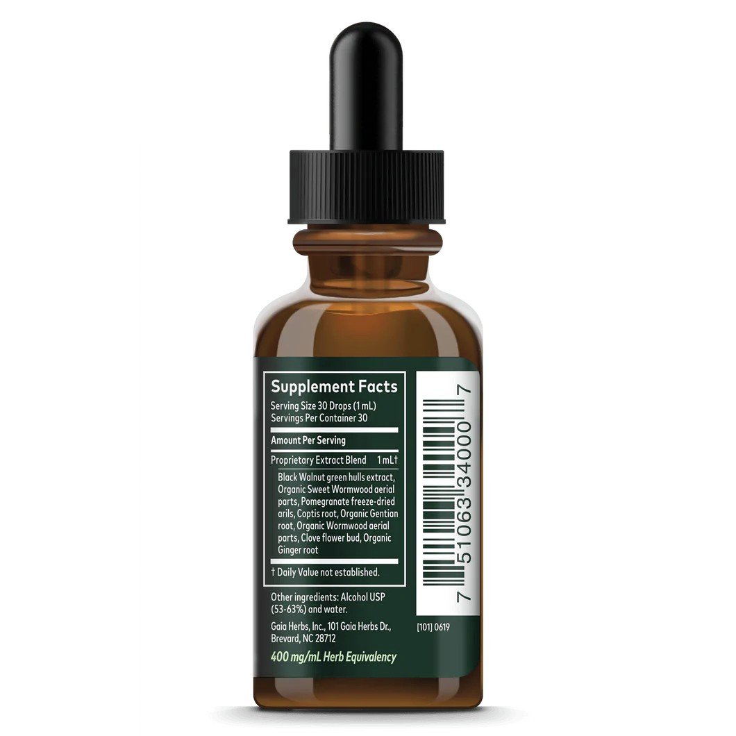 Gaia Herbs Wormwood Black Walnut Supreme Extract 1 oz Liquid