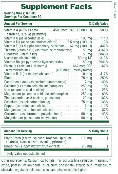 Nature&#39;s Plus Power Teen 180 Tablet