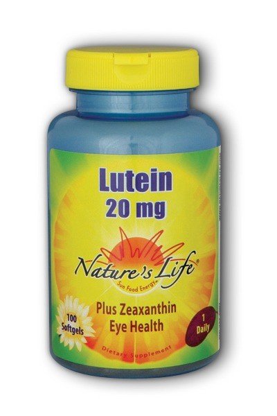 Lutein | Natures Life | 20 milligrams Lutein | Zeaxanthin | Eye Health | 1 Daily | 100 Softgels | VitaminLife