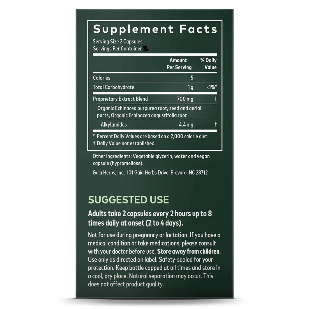 Gaia Herbs Echinacea Supreme 60 VegCap