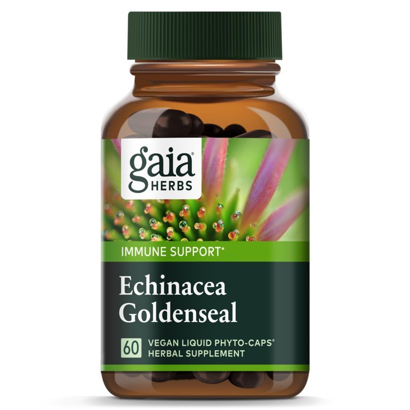 Gaia Herbs Echinacea Goldenseal Supreme 60 VegCap