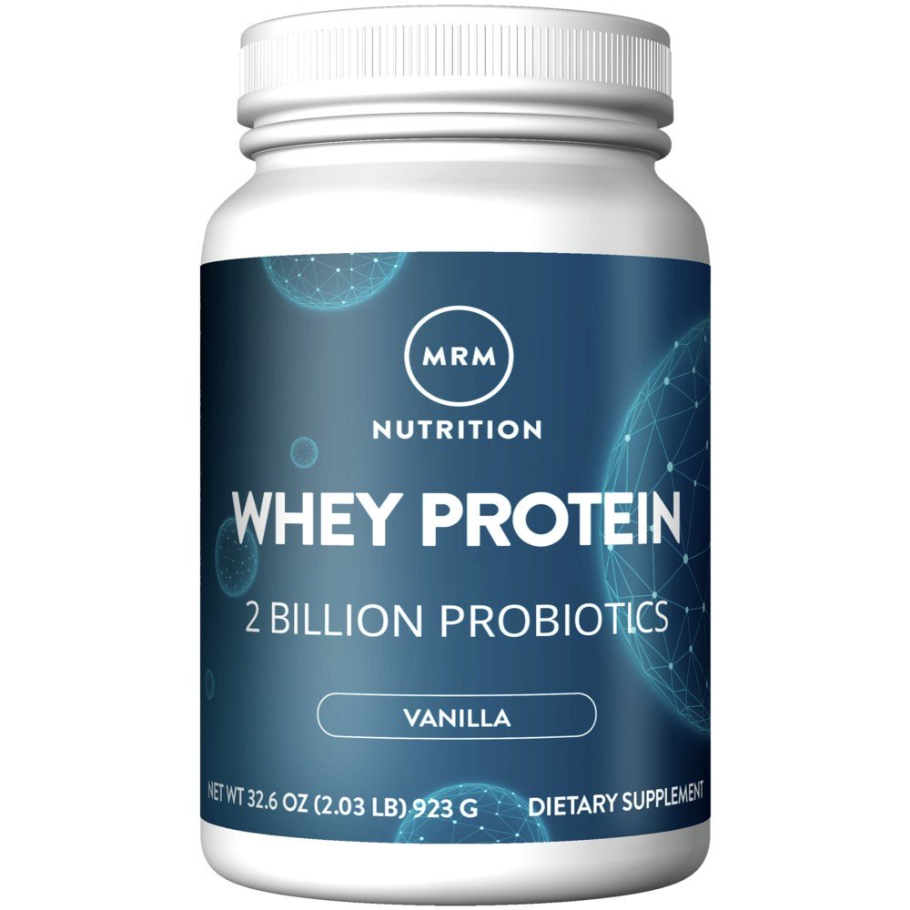 Whey Protein | MRM Nutrition | Whey Protein | 2 Billion Probiotics | Vanilla Flavored | Dietary Supplement | 2.03 pounds Powder | 32.6 ounces Powder | 923 grams Powder | VitaminLife