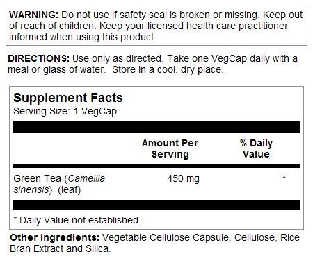 Solaray Green Tea 100 VegCap