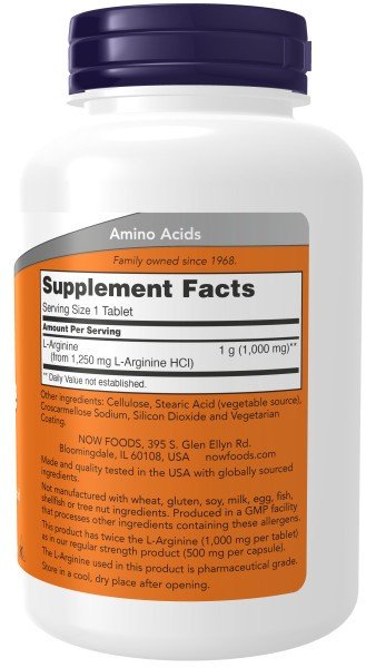 Now Foods Arginine 1000mg 120 Tablet