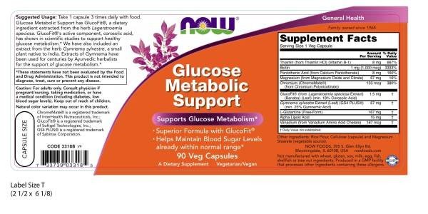 Now Foods Glucose Metabolic Support 90 Capsule