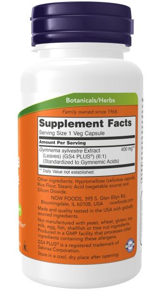 Now Foods Gymmema Sylvestre 400mg 90 Capsule