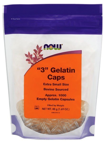 Now Foods Gelatin Caps #3 1000 Capsule