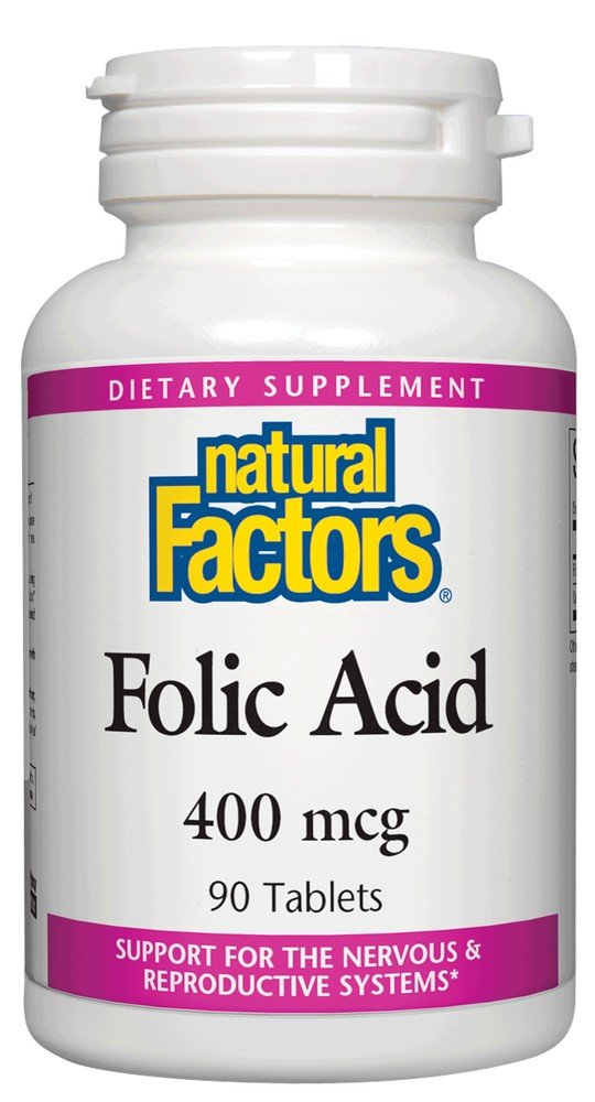 Natural Factors Folic Acid 400mcg 90 Tablet