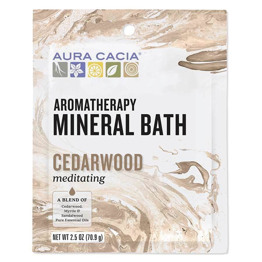 Aura Cacia Mineral Bath-Meditating Cedarwood 2.5 oz Bath Salt