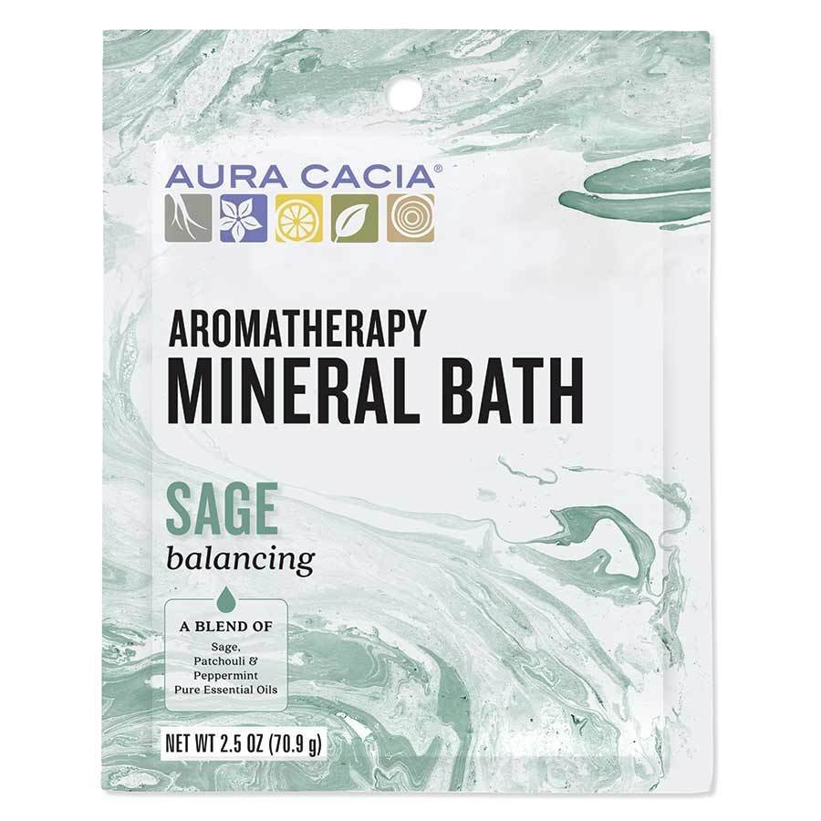 Aura Cacia Mineral Bath Balancing Sage 2.5 oz Bath Salt