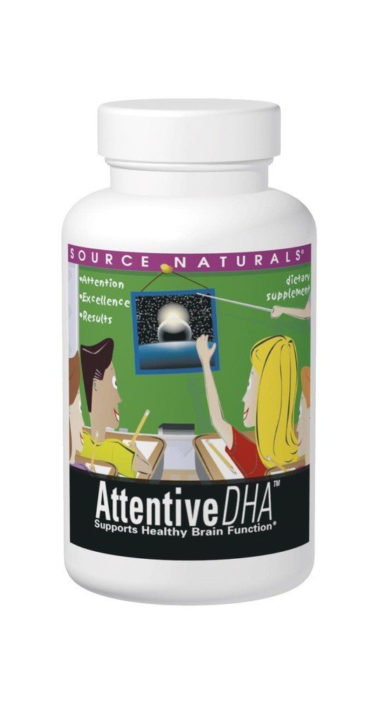 Source Naturals, Inc. Attentive DHA Kids Caps Neuromins 100mg 30 Softgel