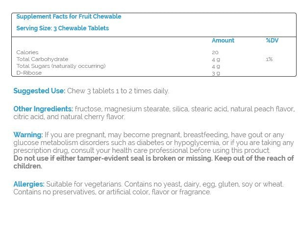 Source Naturals, Inc. Ribose 30 Chewable Tablet