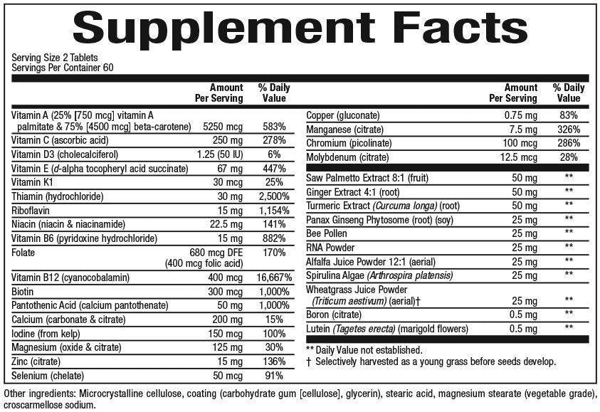 Natural Factors Multi-Start Men&#39;s 120 Tablet