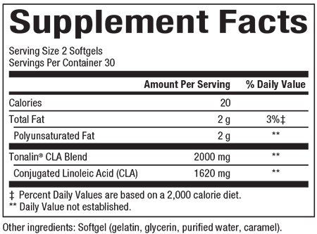 Natural Factors CLA Tonalin Linoleic Acid 1000mg 60 Softgel