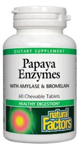 Natural Factors Papaya Enzymes with Amylase and Bromelain 60 Chewable