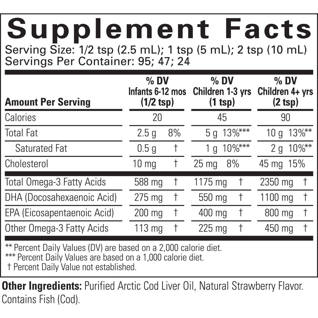 ChildLife Cod Liver Oil Strawberry 8 oz Liquid