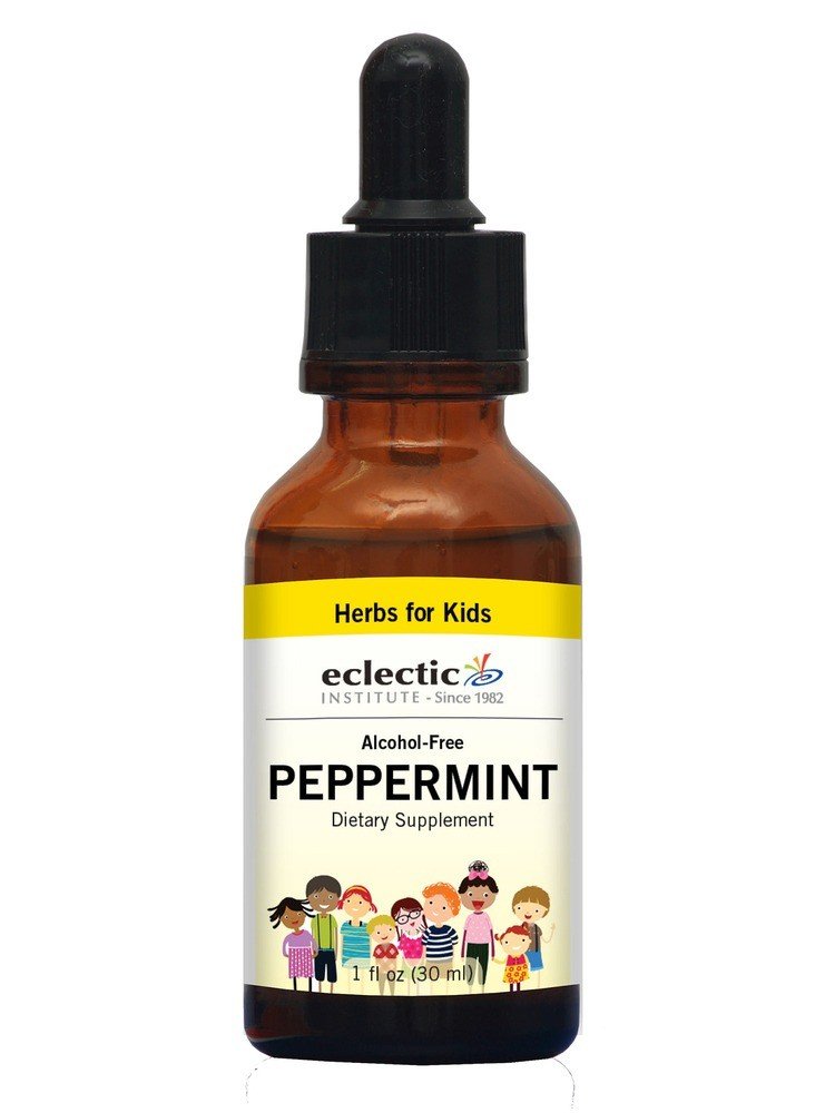 Eclectic Herb Kids Peppermint No Alcohol Glycerite 1 oz Liquid