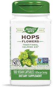 Nature&#39;s Way Hops Flowers 100 Capsule