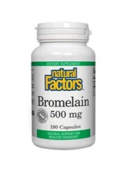 Bromelain | Natural Factors | Digestion | Dietary Supplement | 180 Capsules | VitaminLife