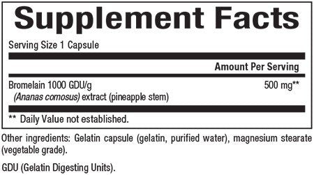 Natural Factors Bromelain 500mg 180 Capsule