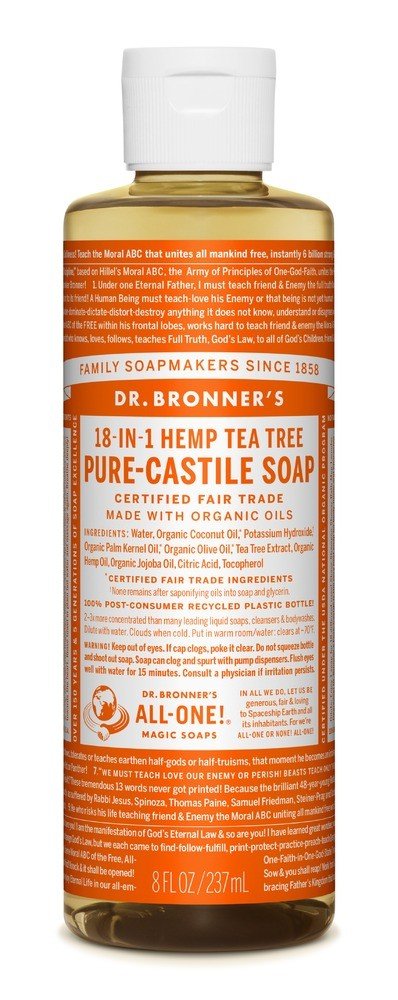 Dr. Bronner's Castile Liquid Soap-Tea Tree 8 oz Liquid