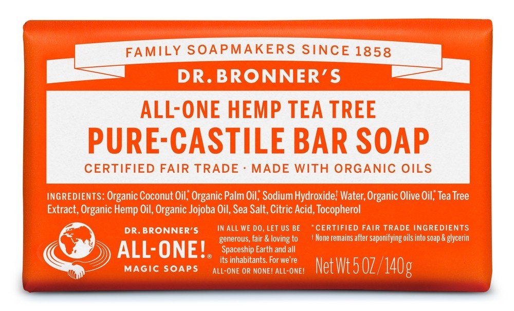 Dr. Bronner's Pure Castile Bar Soap-Tea Tree 5 oz Bar