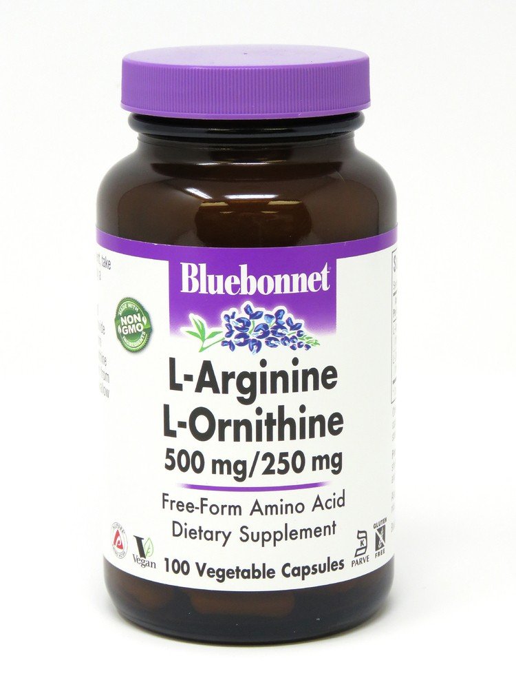 Bluebonnet L-Arginine/L-Ornithine 500mg/250mg 100 VegCap