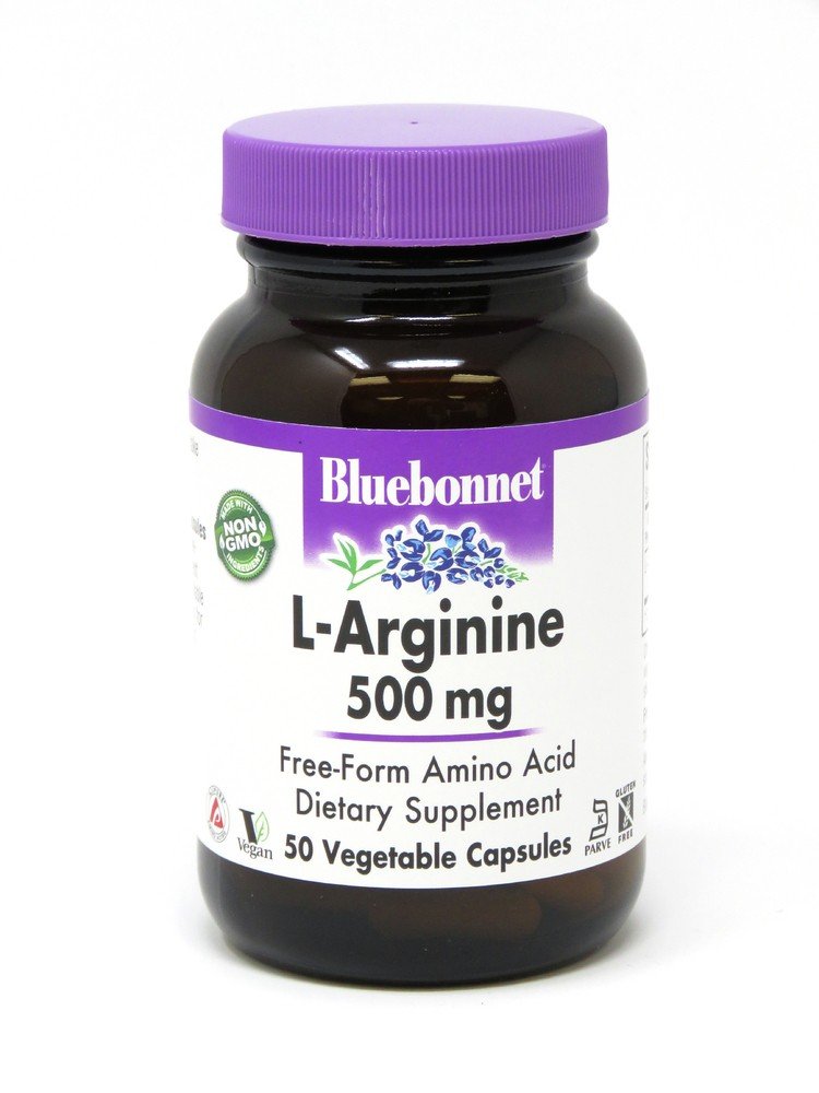 Bluebonnet L-Arginine 500mg 50 VegCap