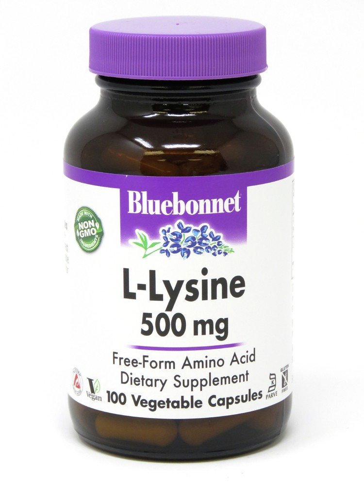 Bluebonnet L-Lysine 500mg 100 VegCaps