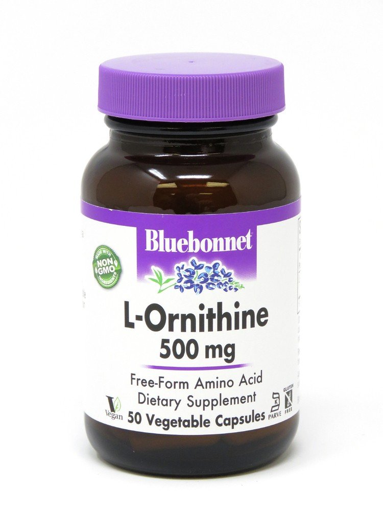 Bluebonnet L-Ornithine 500mg 50 VegCaps