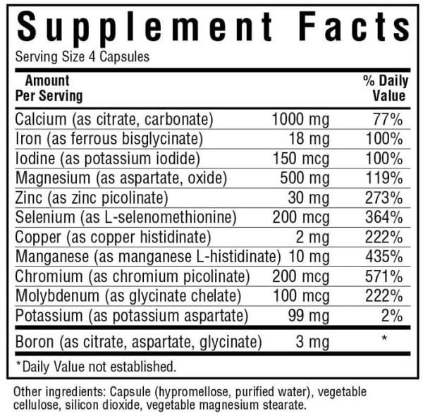 Bluebonnet Multi Minerals Plus Boron 90 Capsule