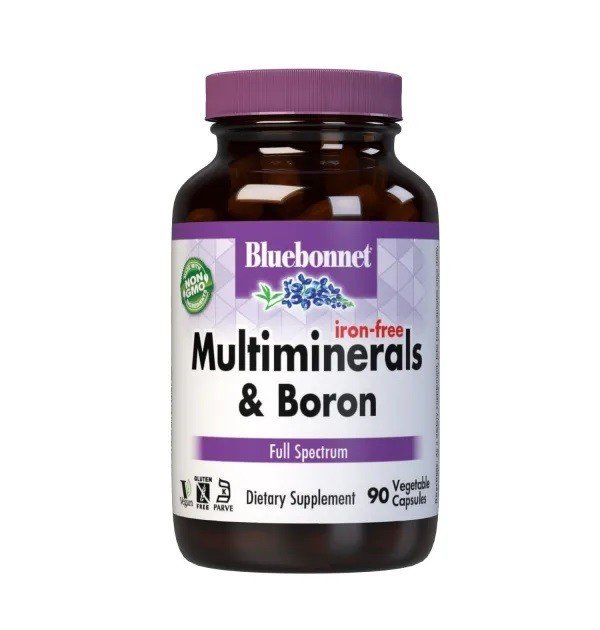 Bluebonnet Multi Minerals Plus Boron - Iron Free 90 Capsule