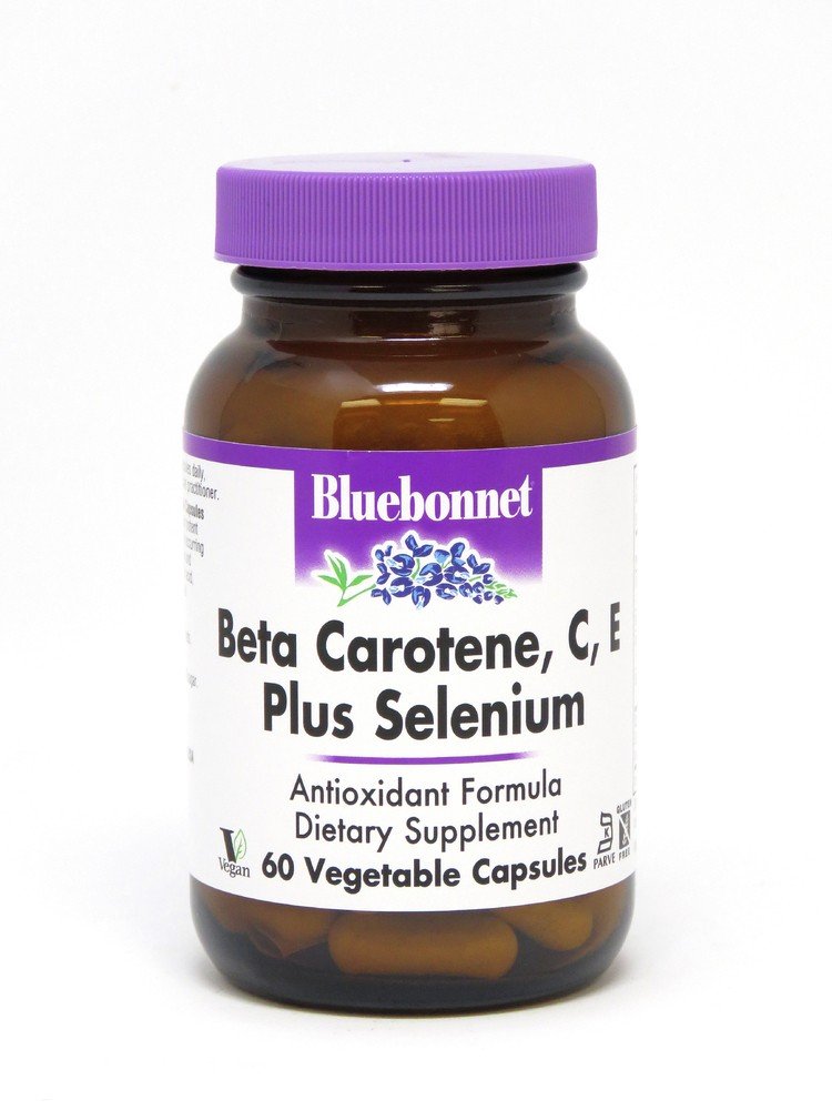 Bluebonnet Beta-Carotene,C,E, Plus Selenium 60 VegCaps