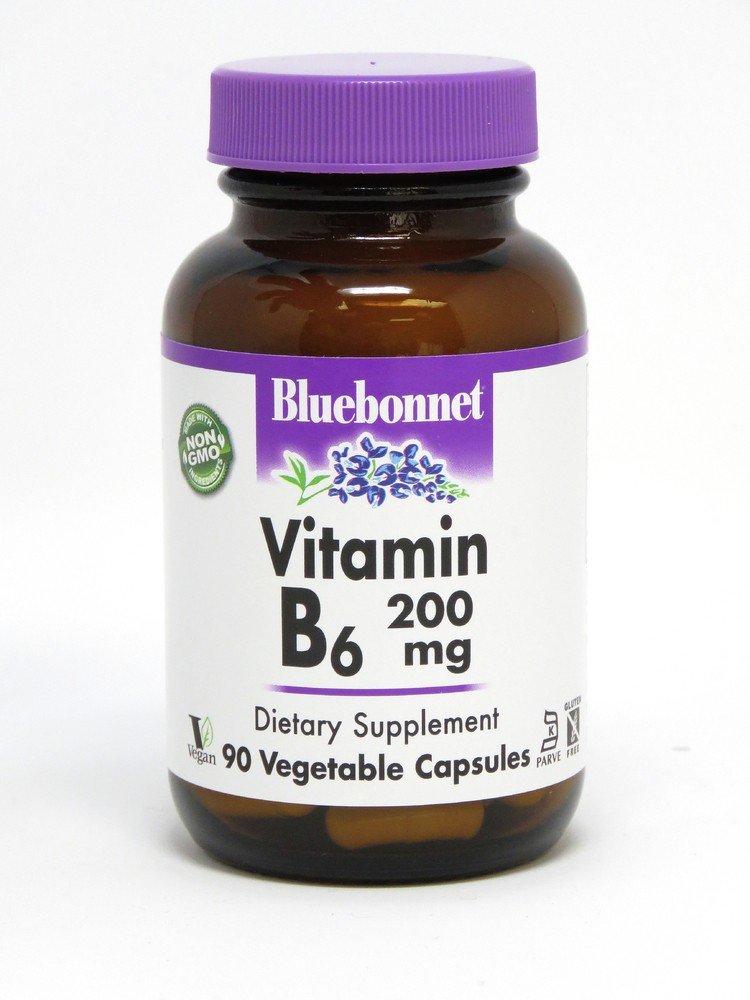 Bluebonnet Vitamin B-6 200mg 90 VegCaps