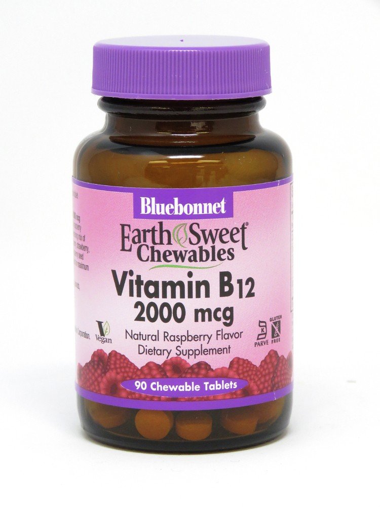 Bluebonnet Vitamin B-12 2000mcg 90 Chewable