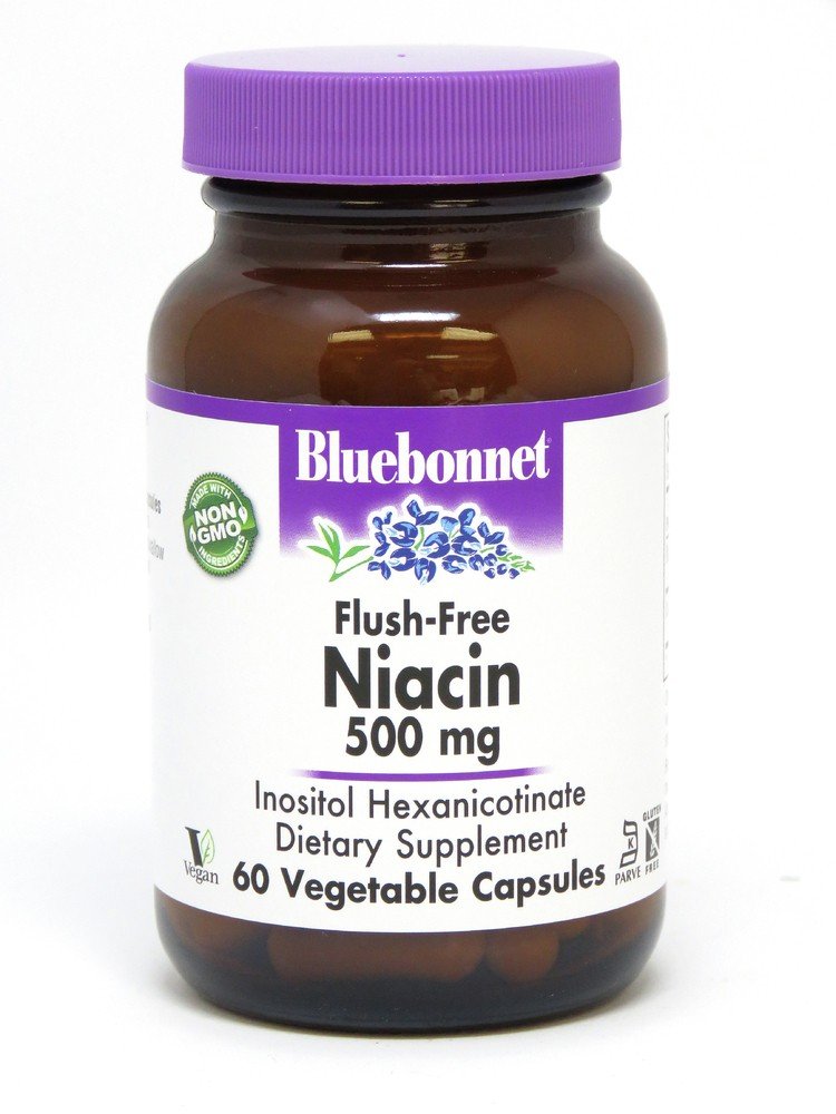 Bluebonnet Flush Free Niacin 500mg 60 Capsule