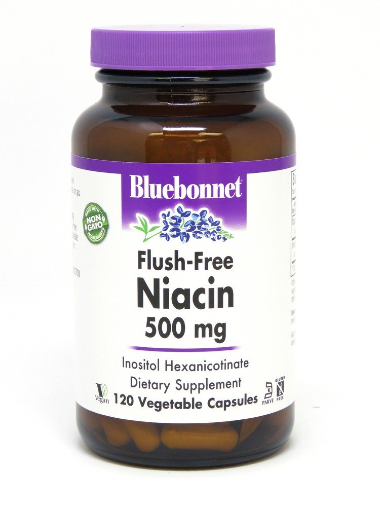 Bluebonnet Flush Free Niacin 500mg 120 VegCaps