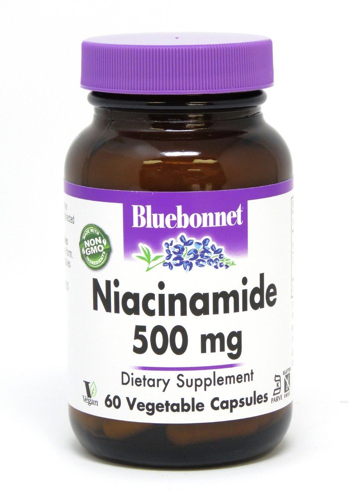 Bluebonnet Niacinamide 500mg 60 VegCaps