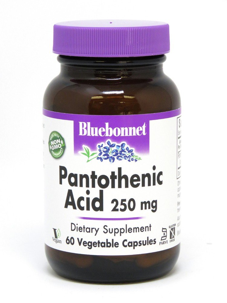 Bluebonnet Pantothenic Acid 250mg 60 VegCaps