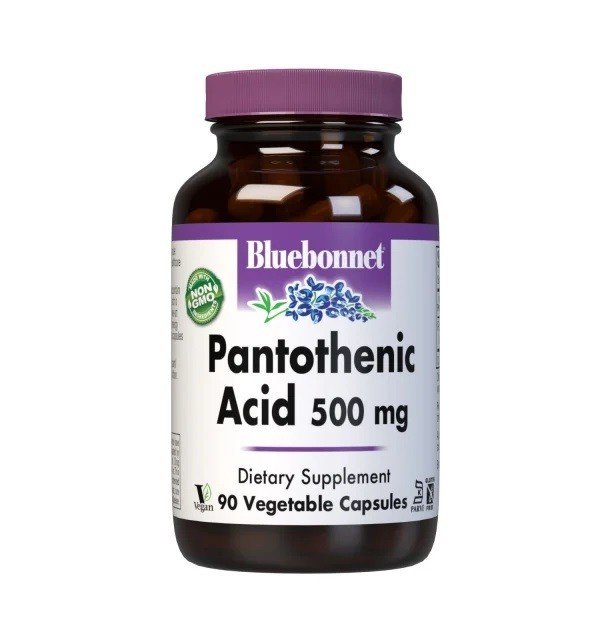 Bluebonnet Pantothenic Acid 500mg 90 VegCaps