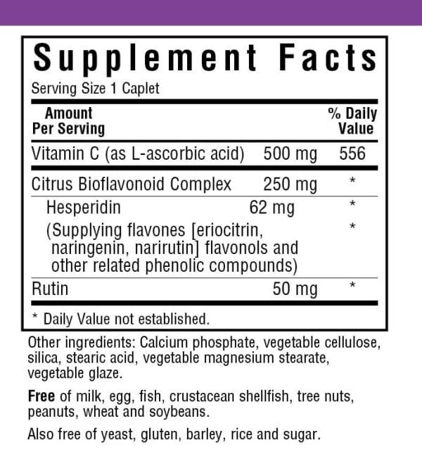 Bluebonnet C-500mg Plus Bioflavonoids 180 Caplet