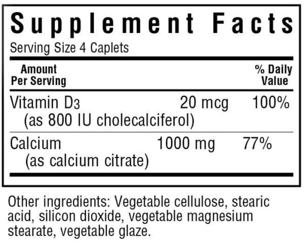 Bluebonnet Calcium Citrate Plus Vitamin D3 180 Caplet