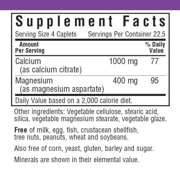 Bluebonnet Calcium Citrate Plus Magnesium 180 Caplet